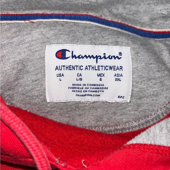 Red Champion Sweatshirt, size L, Good condition - Picture 3 of 3